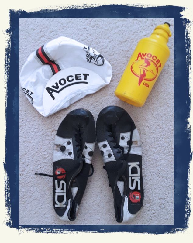 photo of Sidi shoes and Avocet bottle and hat